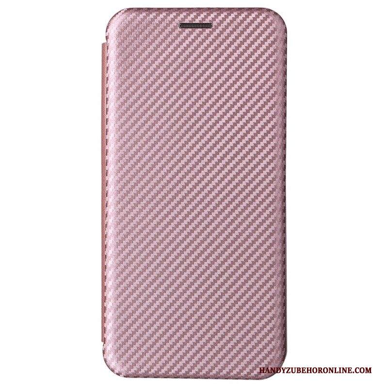 Folio Cover Samsung Galaxy S22 5G Custodia in pelle Fibra Di Carbonio