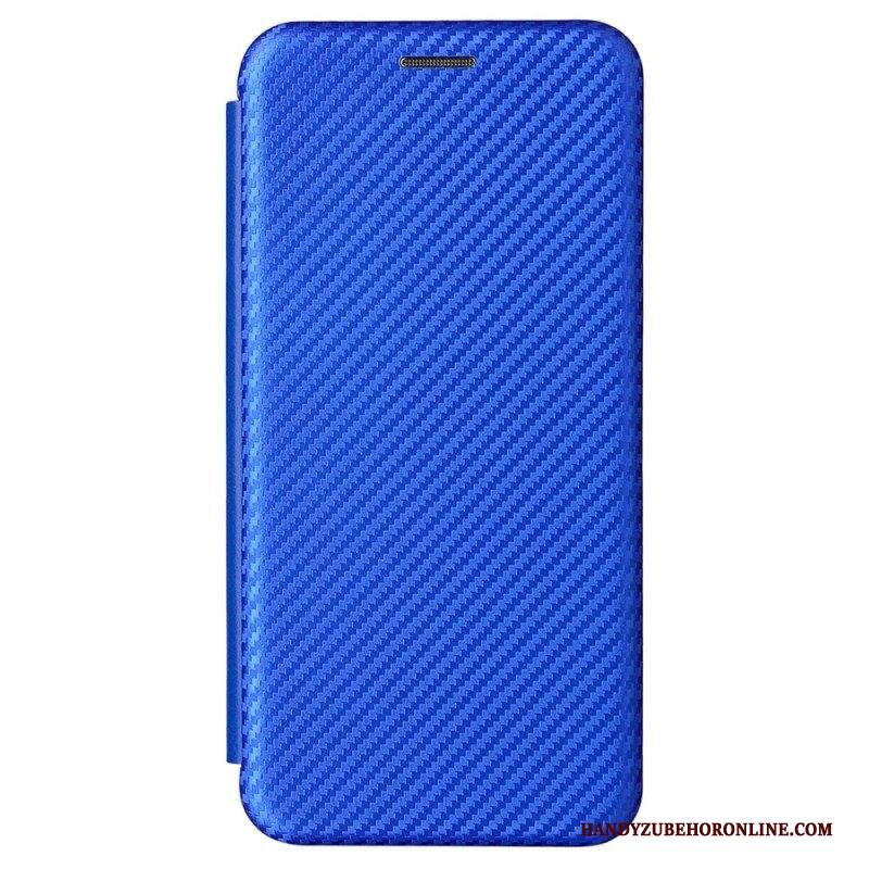 Folio Cover Samsung Galaxy S22 5G Custodia in pelle Fibra Di Carbonio