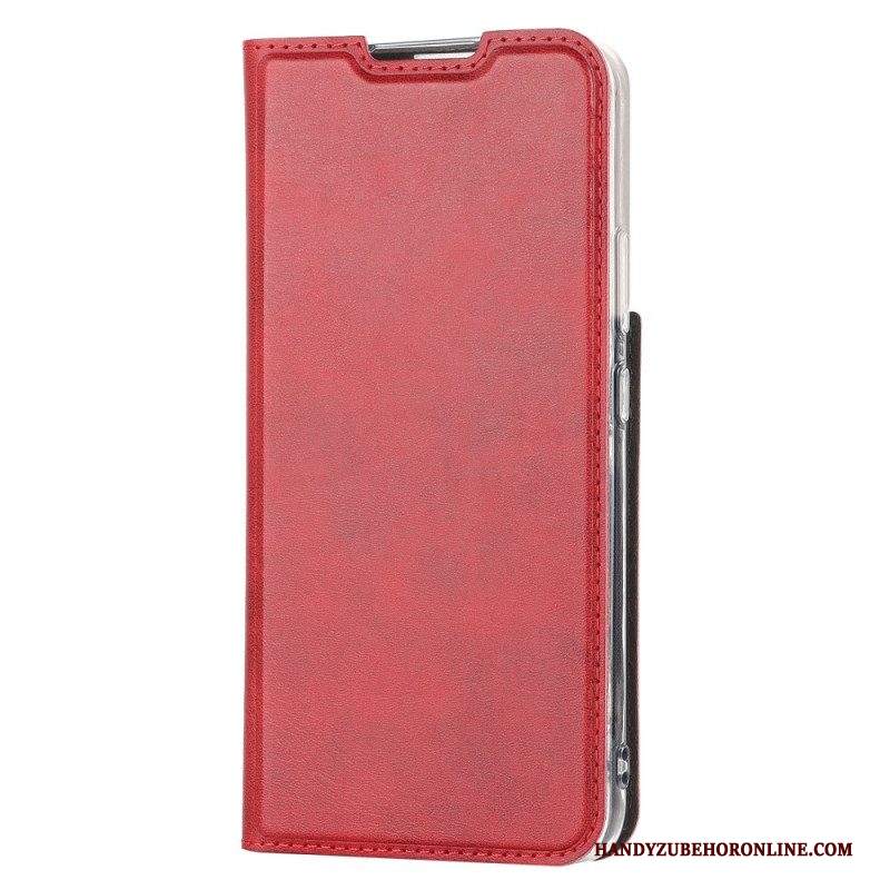 Folio Cover Samsung Galaxy S22 5G Custodia in pelle Strappy Di Classe In Ecopelle