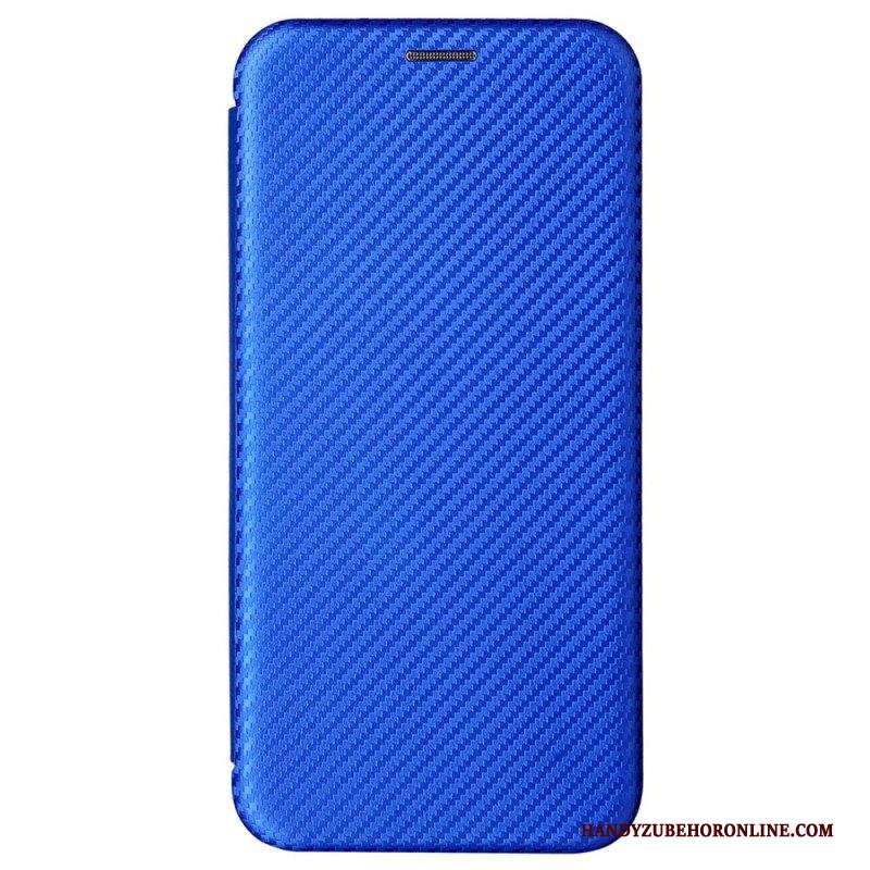 Folio Cover Samsung Galaxy S22 Plus 5G Custodia in pelle Fibra Di Carbonio