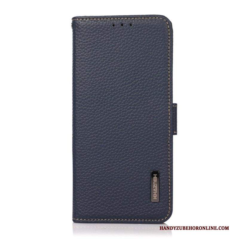 Folio Cover Samsung Galaxy S22 Plus 5G Pelle Litchi Khazneh Rfid