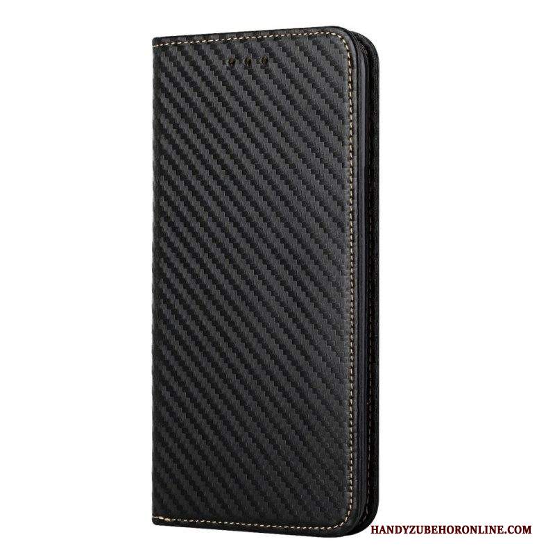 Folio Cover Samsung Galaxy S22 Ultra 5G Custodia in pelle Cinturino In Fibra Di Carbonio