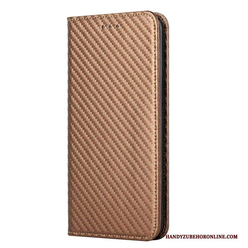 Folio Cover Samsung Galaxy S22 Ultra 5G Custodia in pelle Cinturino In Fibra Di Carbonio