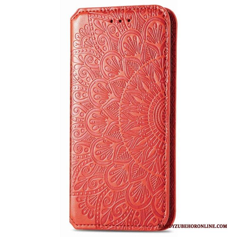 Folio Cover Samsung Galaxy S22 Ultra 5G Custodia in pelle Mandala