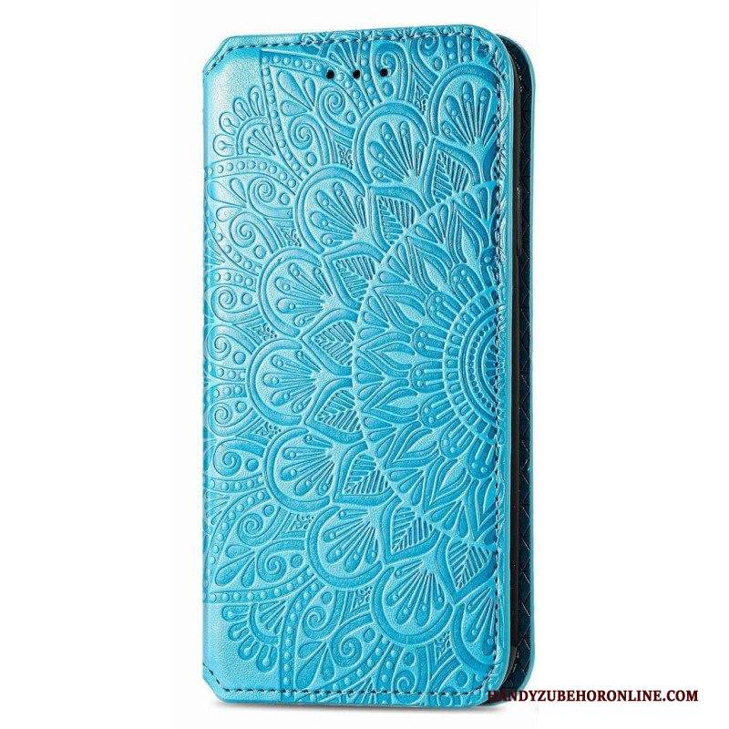 Folio Cover Samsung Galaxy S22 Ultra 5G Custodia in pelle Mandala