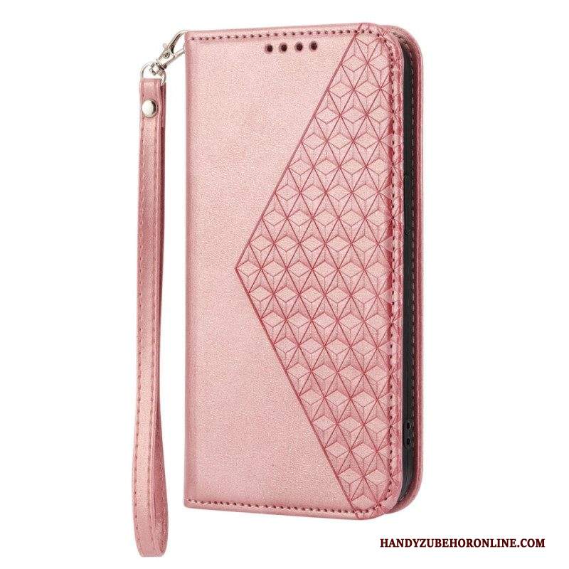 Folio Cover Samsung Galaxy S23 5G Custodia in pelle Modello 3d Strappy