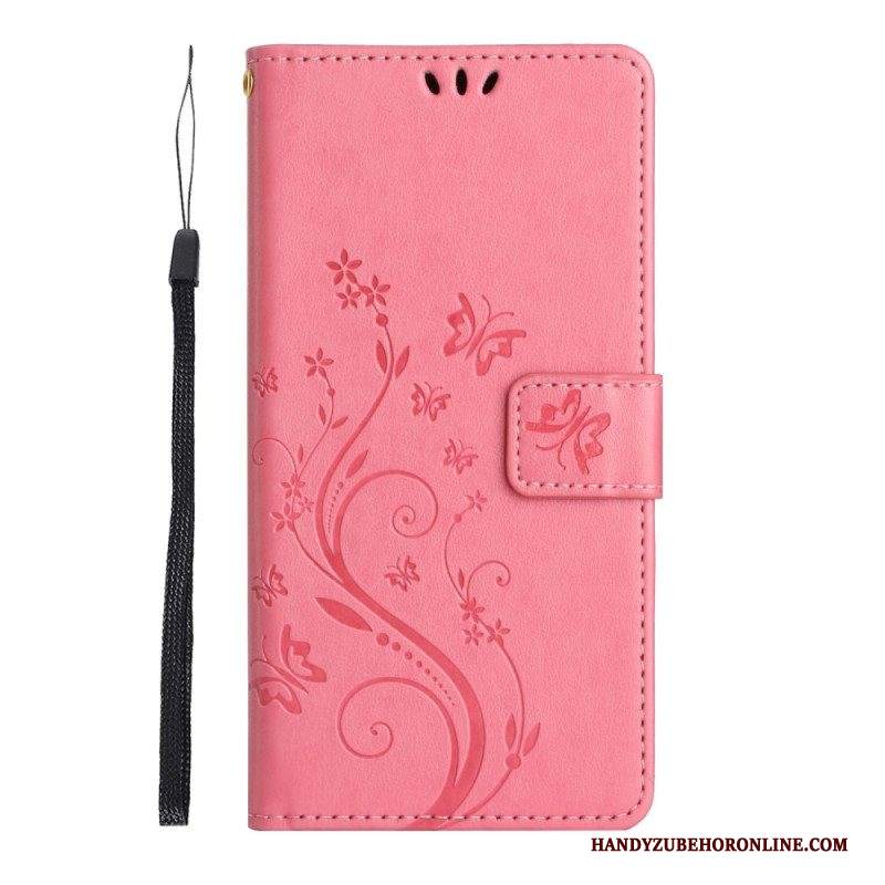 Folio Cover Samsung Galaxy S23 5G Strappy Floreale