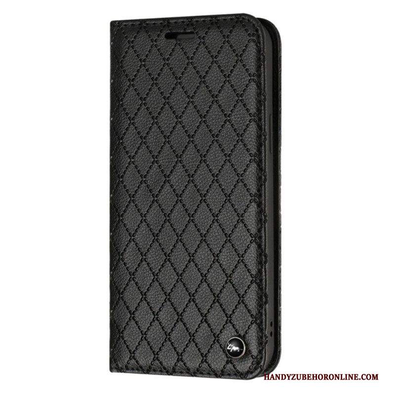 Folio Cover Samsung Galaxy S23 Ultra 5G Custodia in pelle Diamanti Rfid