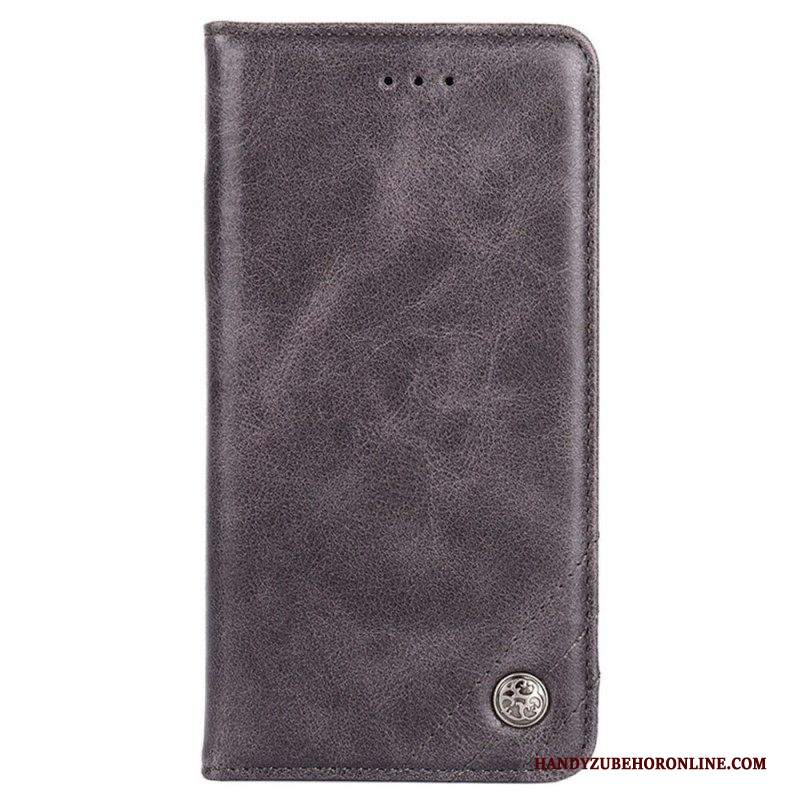 Folio Cover Samsung Galaxy S23 Ultra 5G Custodia in pelle Rivetti Decorativi