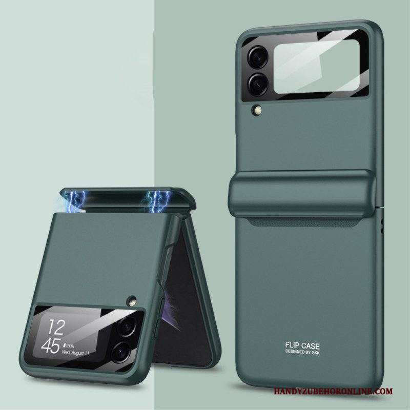 Folio Cover Samsung Galaxy Z Flip 3 5G Custodia in pelle Cerniera Magnetica Gkk