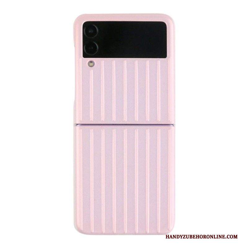 Folio Cover Samsung Galaxy Z Flip 3 5G Custodia in pelle Disegno Della Valigia