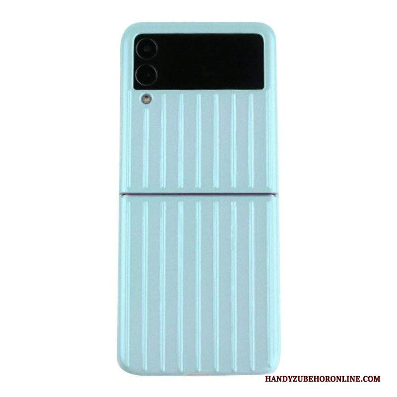 Folio Cover Samsung Galaxy Z Flip 3 5G Custodia in pelle Disegno Della Valigia