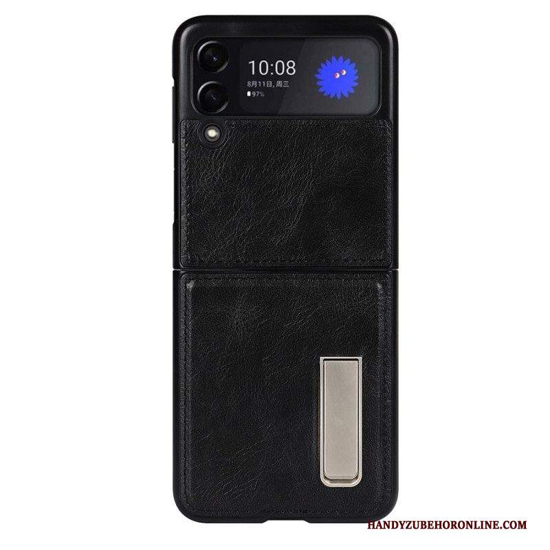 Folio Cover Samsung Galaxy Z Flip 3 5G Custodia in pelle Supporto In Pelle Stile