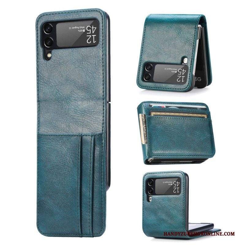 Folio Cover Samsung Galaxy Z Flip 3 5G Portafoglio Custodia in pelle Portafoglio In Pelle Stile