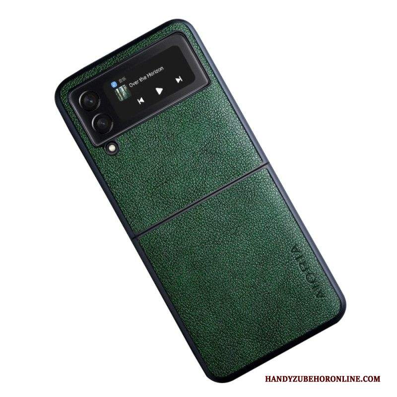 Folio Cover Samsung Galaxy Z Flip 4 Custodia in pelle Aioria Effetto Pelle