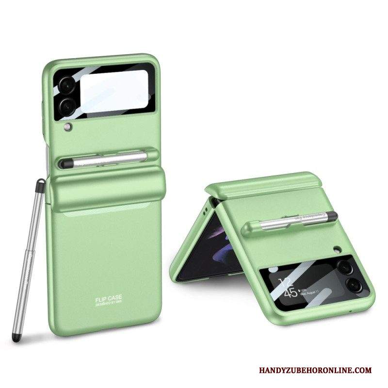 Folio Cover Samsung Galaxy Z Flip 4 Custodia in pelle Con Lo Stilo Gkk