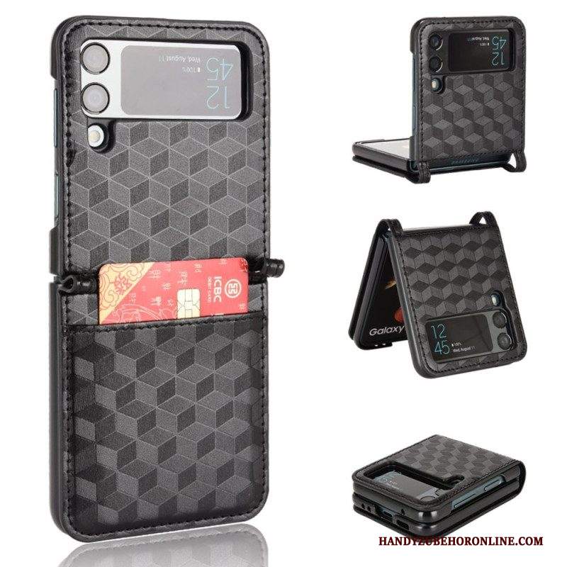 Folio Cover Samsung Galaxy Z Flip 4 Custodia in pelle Cubo 3d