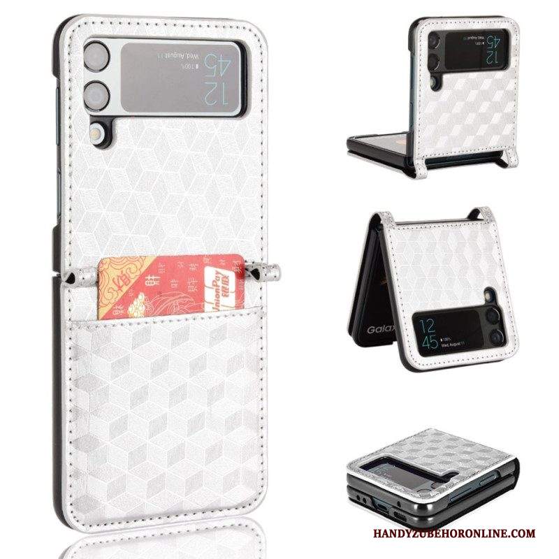 Folio Cover Samsung Galaxy Z Flip 4 Custodia in pelle Cubo 3d