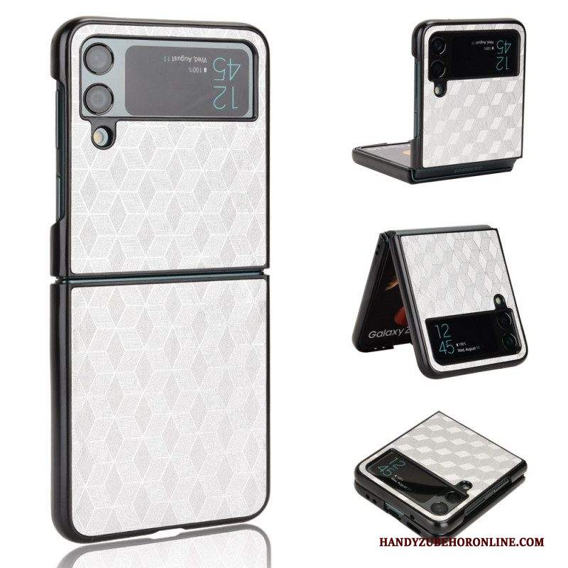 Folio Cover Samsung Galaxy Z Flip 4 Custodia in pelle Effetto 3d