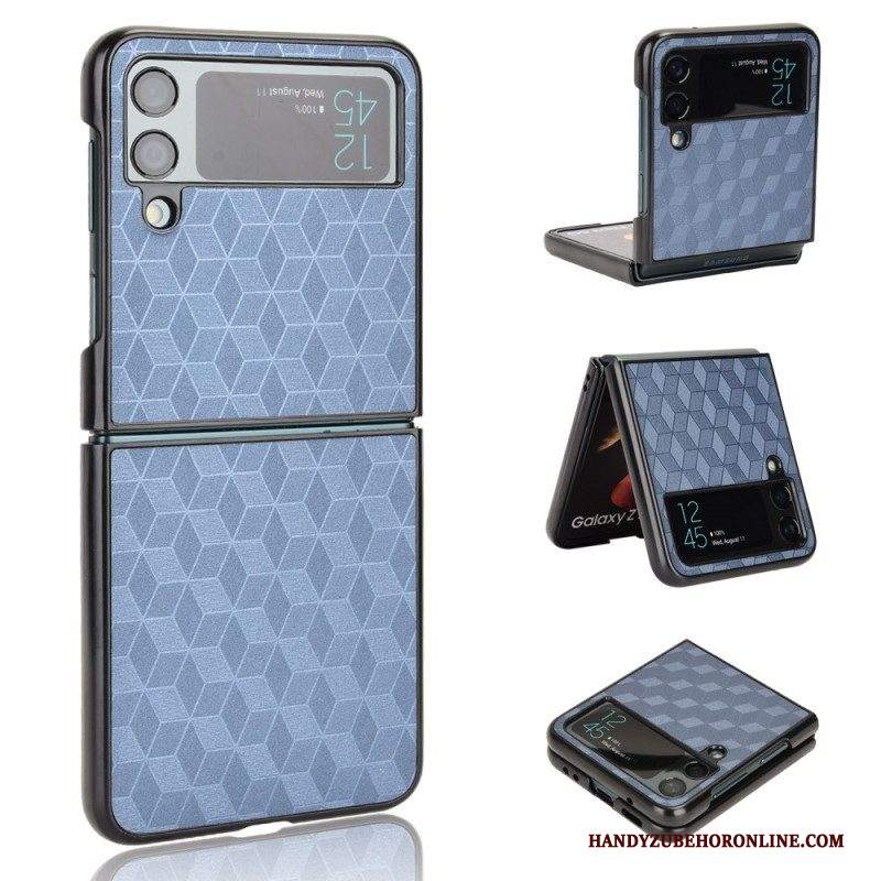 Folio Cover Samsung Galaxy Z Flip 4 Custodia in pelle Effetto 3d