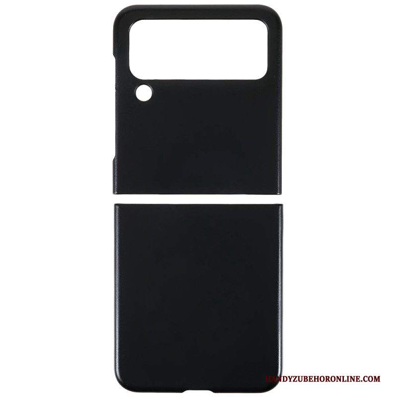 Folio Cover Samsung Galaxy Z Flip 4 Custodia in pelle Liscio Classico