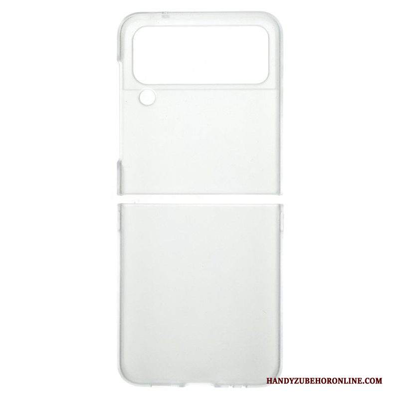 Folio Cover Samsung Galaxy Z Flip 4 Custodia in pelle Liscio Classico