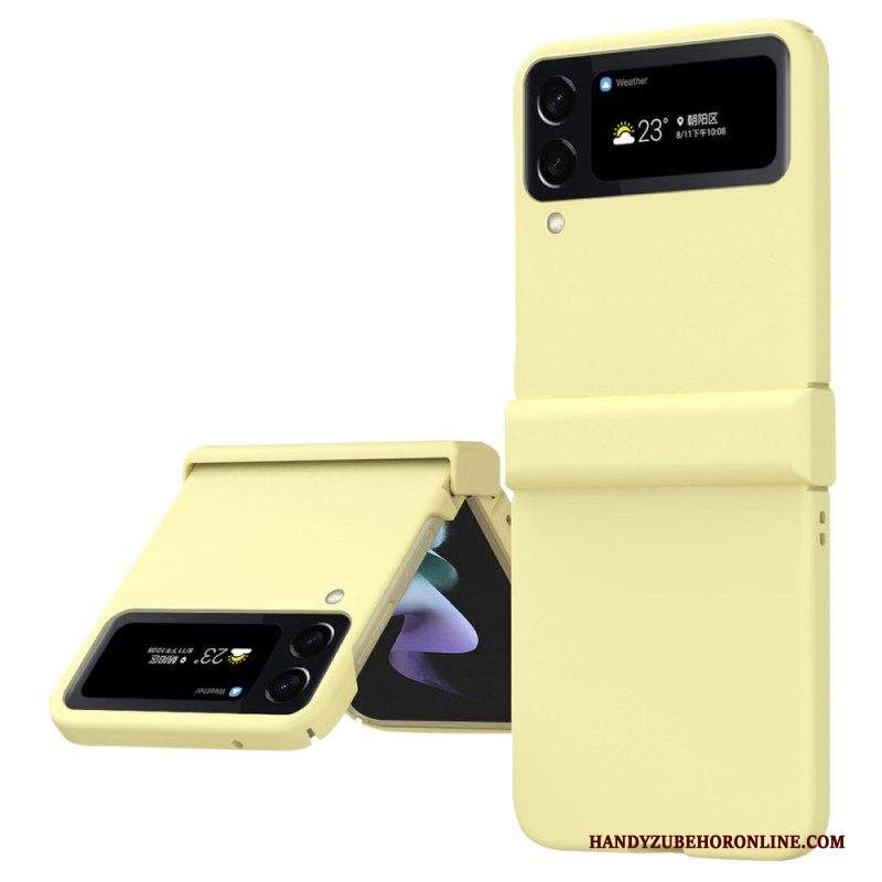 Folio Cover Samsung Galaxy Z Flip 4 Custodia in pelle Opaco Classico