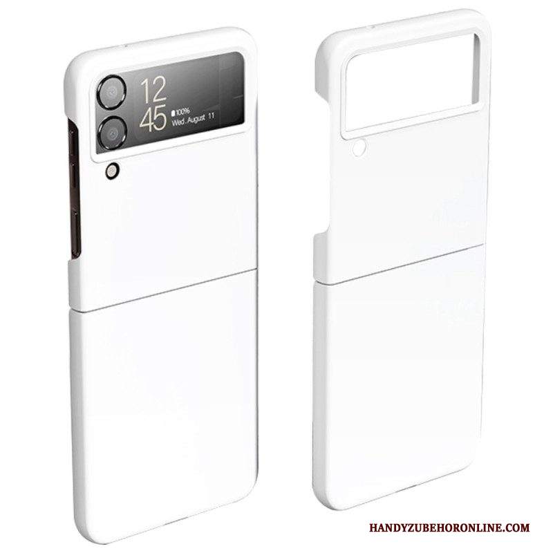 Folio Cover Samsung Galaxy Z Flip 4 Custodia in pelle Silicone Sottile Classico