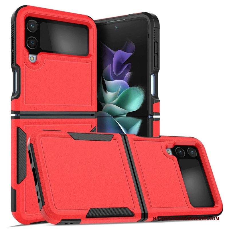 Folio Cover Samsung Galaxy Z Flip 4 Custodia in pelle Stile Opaco Rigido