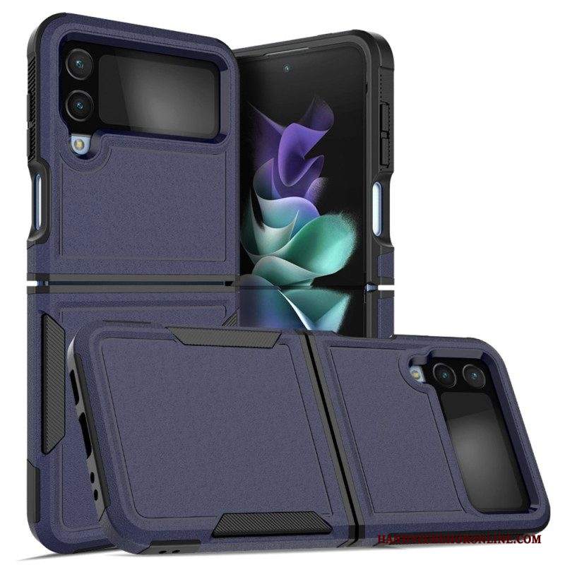 Folio Cover Samsung Galaxy Z Flip 4 Custodia in pelle Stile Opaco Rigido