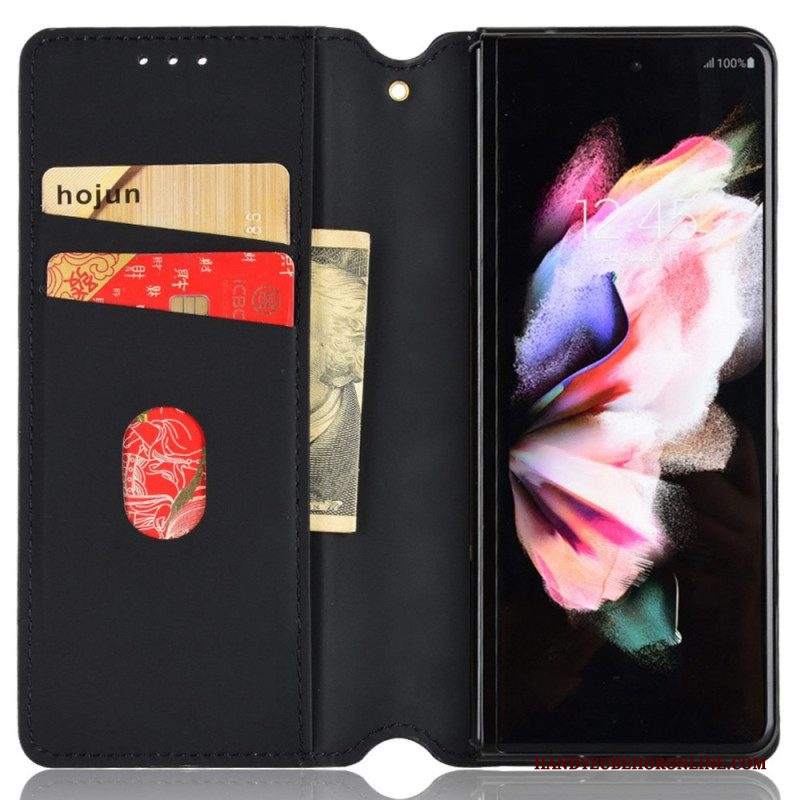 Folio Cover Samsung Galaxy Z Fold 4 Custodia in pelle Cubo 3d