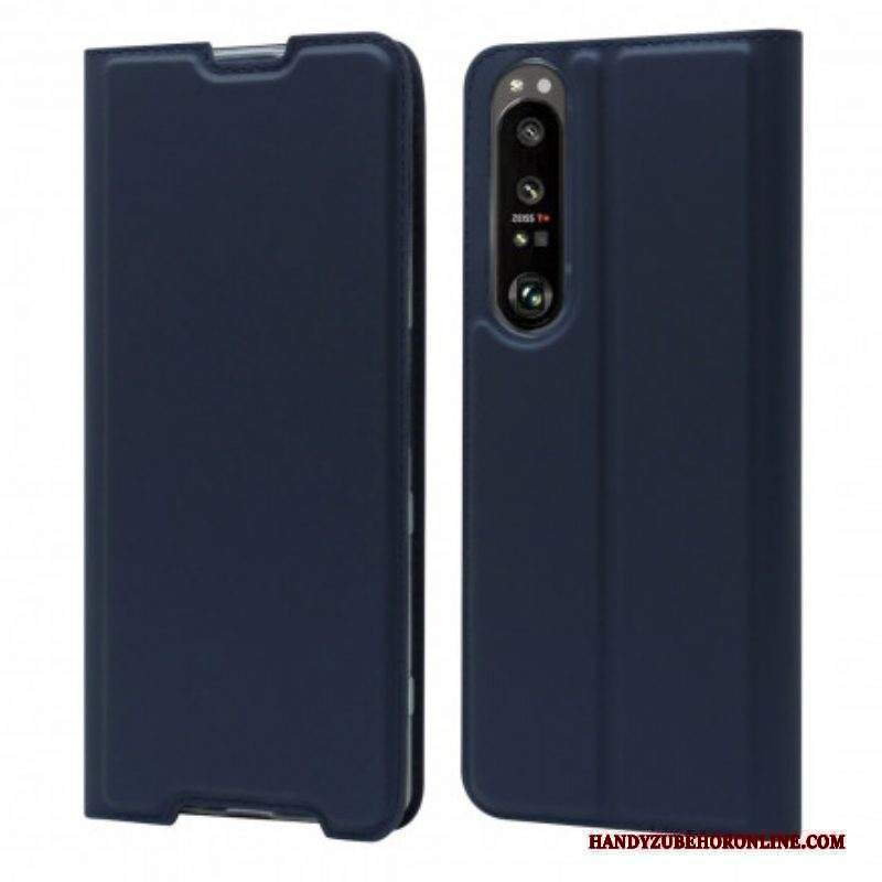 Folio Cover Sony Xperia 1 III Custodia in pelle Chiusura Magnetica