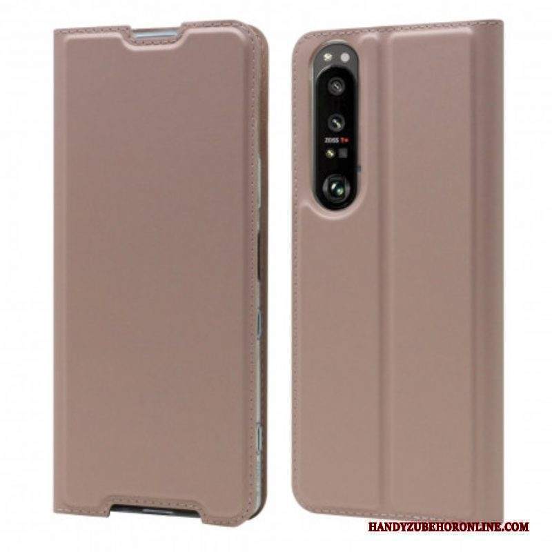 Folio Cover Sony Xperia 1 III Custodia in pelle Chiusura Magnetica