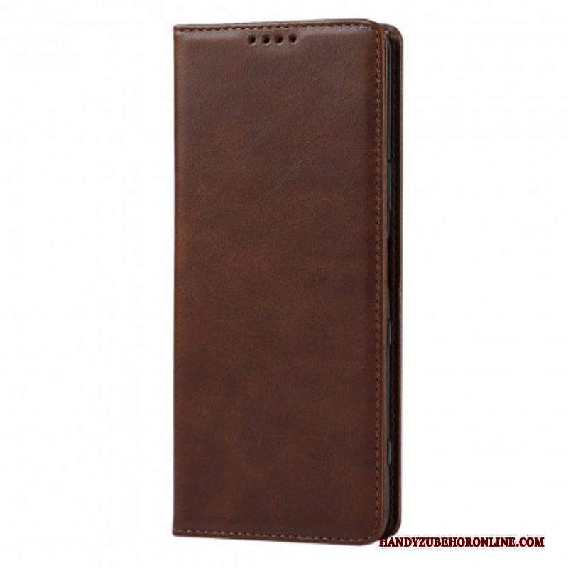 Folio Cover Sony Xperia 1 III Custodia in pelle Classico In Vera Pelle