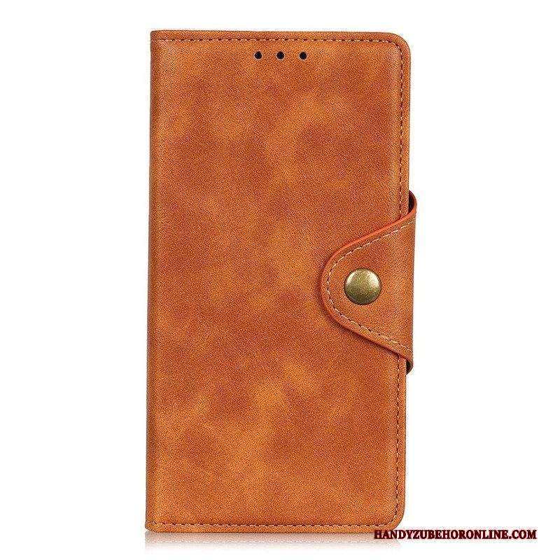 Folio Cover Sony Xperia 1 IV Bottone In Ecopelle