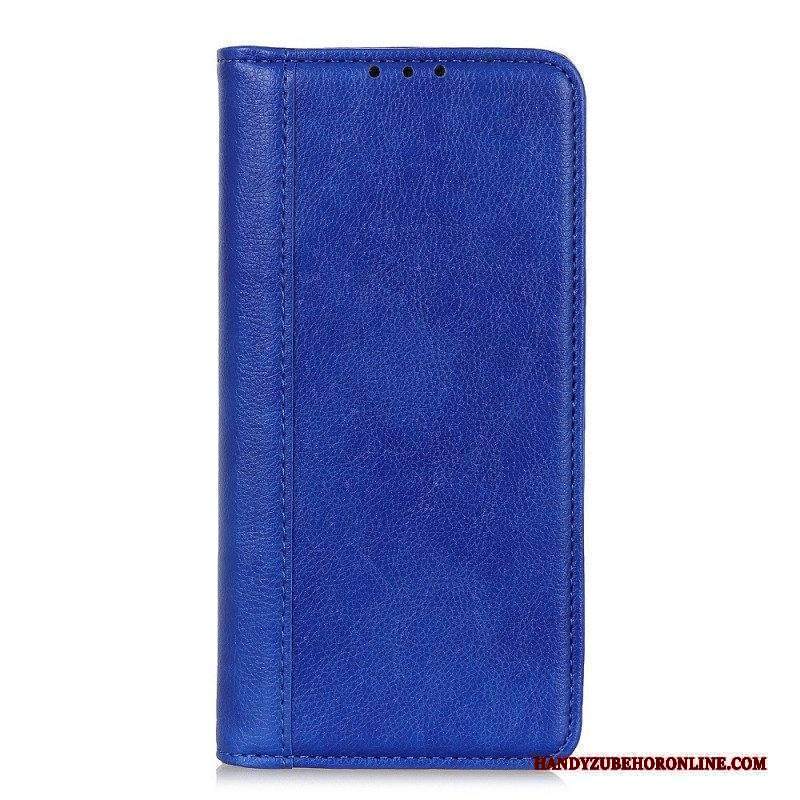 Folio Cover Sony Xperia 1 IV Custodia in pelle Crosta Di Cuoio Classica