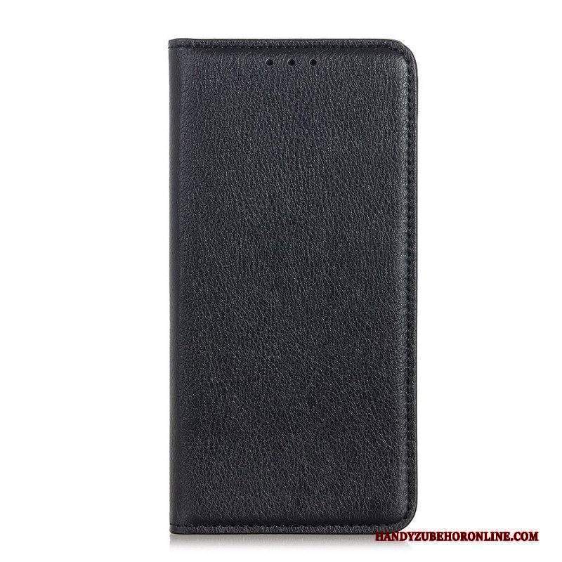 Folio Cover Sony Xperia 1 IV Custodia in pelle Crosta Di Cuoio Litchi