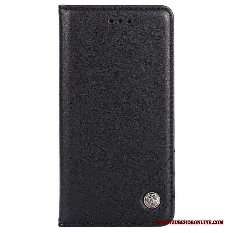 Folio Cover Sony Xperia 1 IV Custodia in pelle Rivetti Decorativi