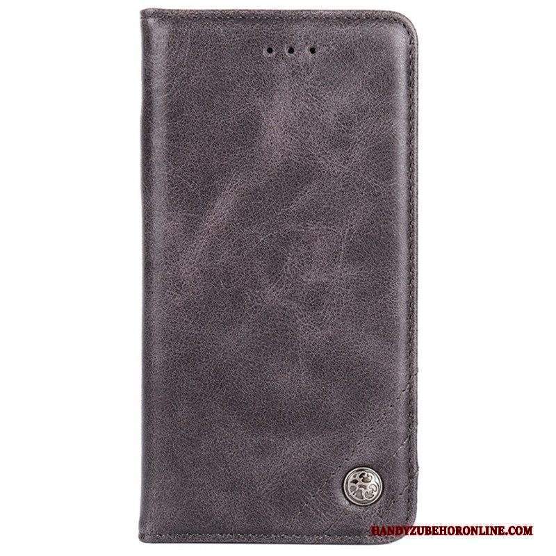 Folio Cover Sony Xperia 1 IV Custodia in pelle Rivetti Decorativi