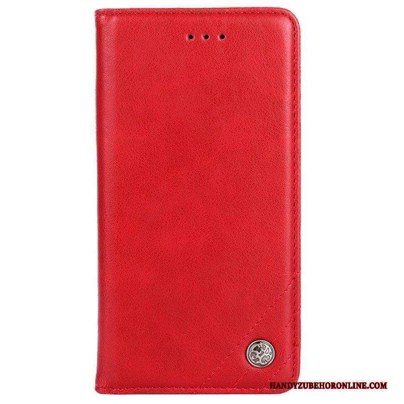 Folio Cover Sony Xperia 1 IV Custodia in pelle Rivetti Decorativi