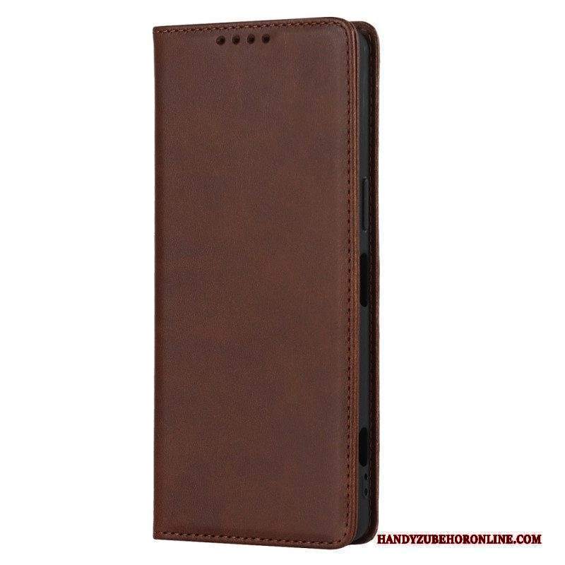 Folio Cover Sony Xperia 1 IV Custodia in pelle Stile Classico