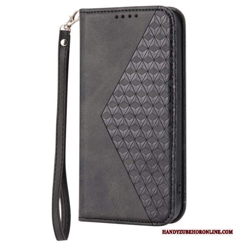 Folio Cover Sony Xperia 1 IV Custodia in pelle Stile In Pelle Modello 3d Con Cinturino