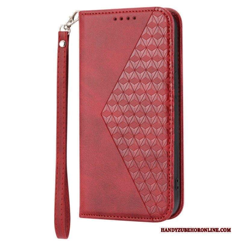 Folio Cover Sony Xperia 1 IV Custodia in pelle Stile In Pelle Modello 3d Con Cinturino