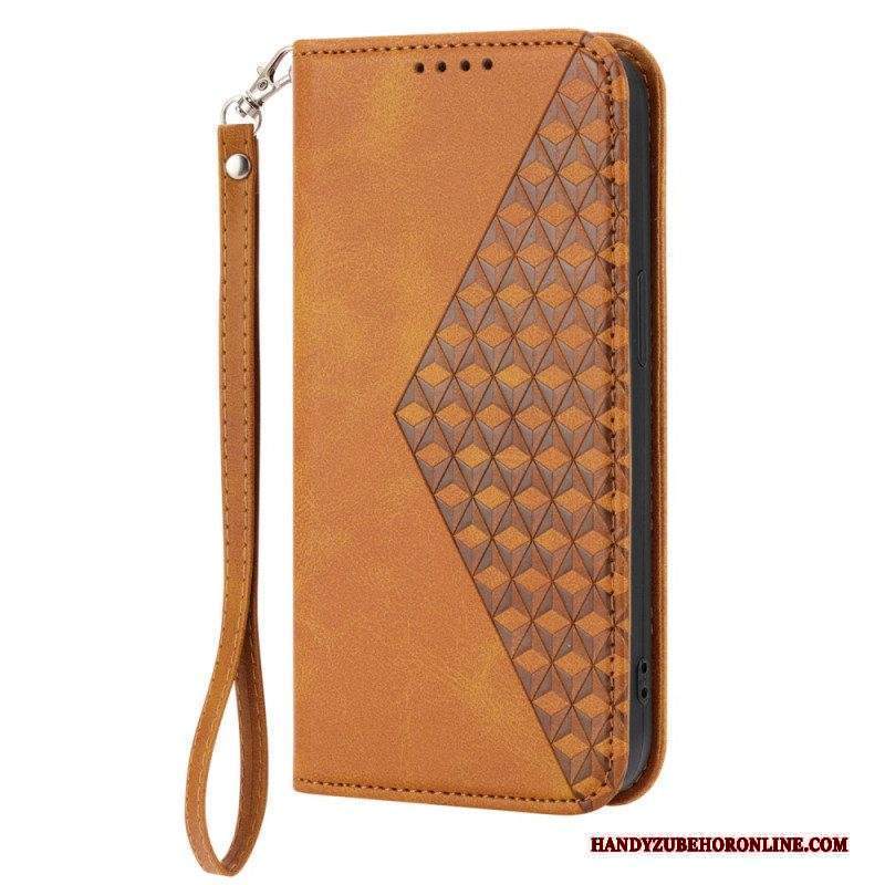 Folio Cover Sony Xperia 1 IV Custodia in pelle Stile In Pelle Modello 3d Con Cinturino