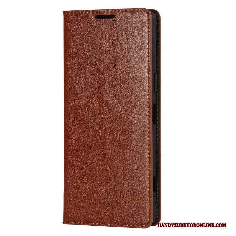 Folio Cover Sony Xperia 1 IV Custodia in pelle Vera Pelle