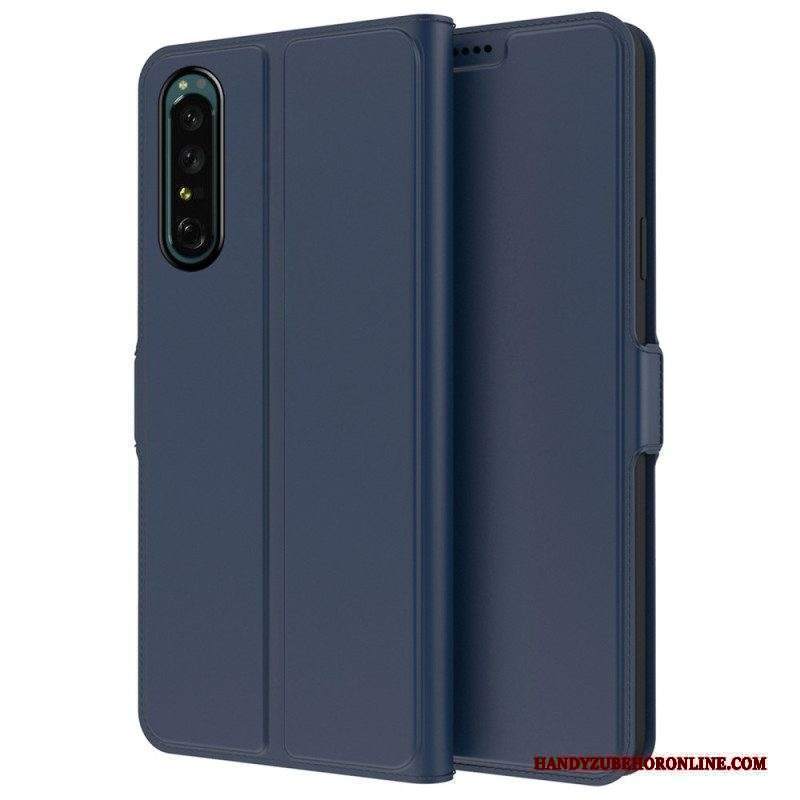 Folio Cover Sony Xperia 1 IV Effetto Pelle Sottile