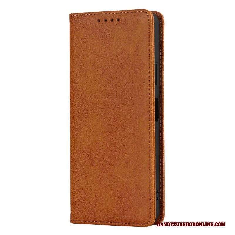 Folio Cover Sony Xperia 10 IV Custodia in pelle Disegno Classico