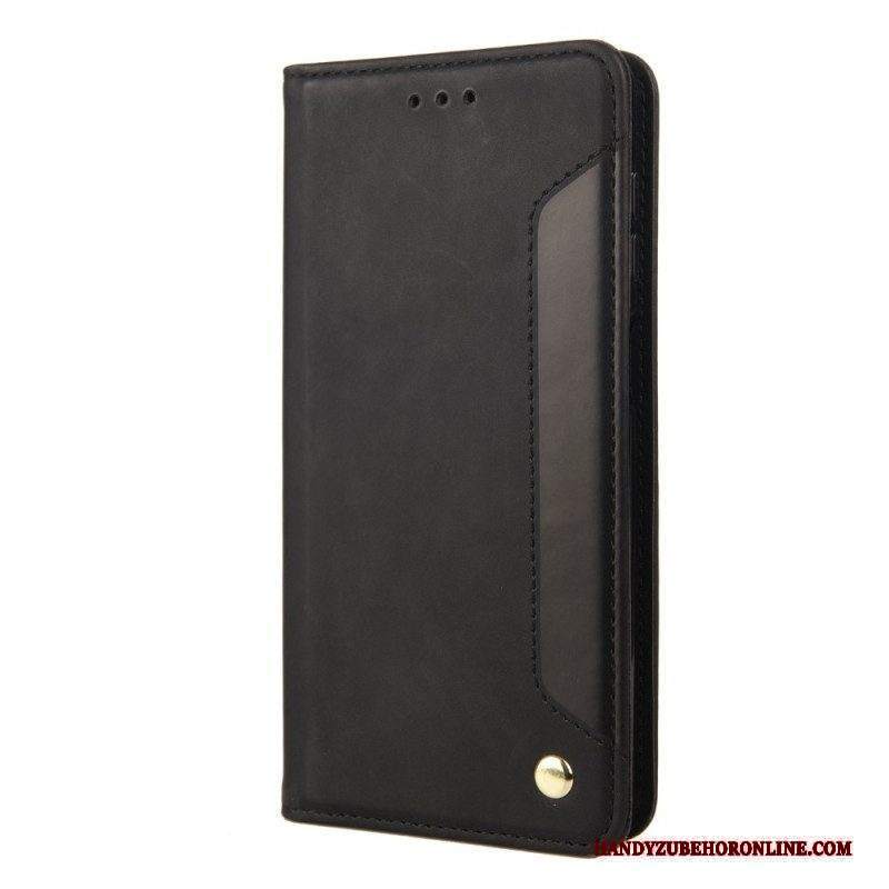 Folio Cover Sony Xperia 10 IV Custodia in pelle Due Toni