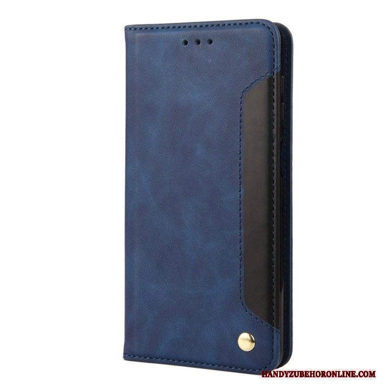 Folio Cover Sony Xperia 10 IV Custodia in pelle Due Toni