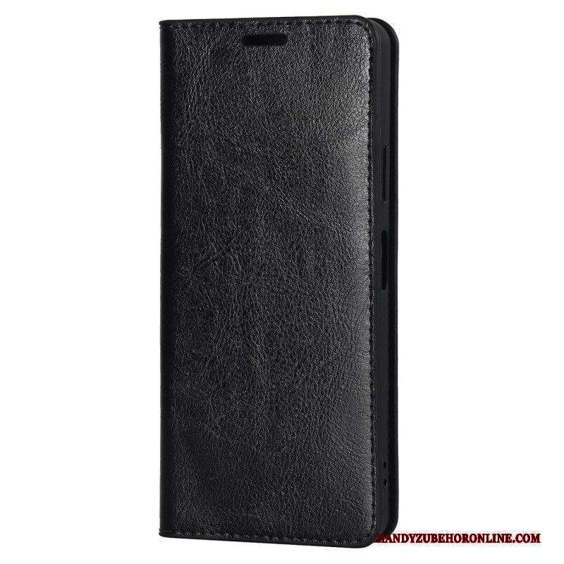 Folio Cover Sony Xperia 10 IV Custodia in pelle Pelle Vera